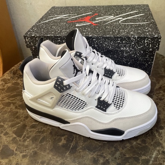 Jordan Other - Air Jordan 4 Military Black Basketball Shoes women men sport shoes